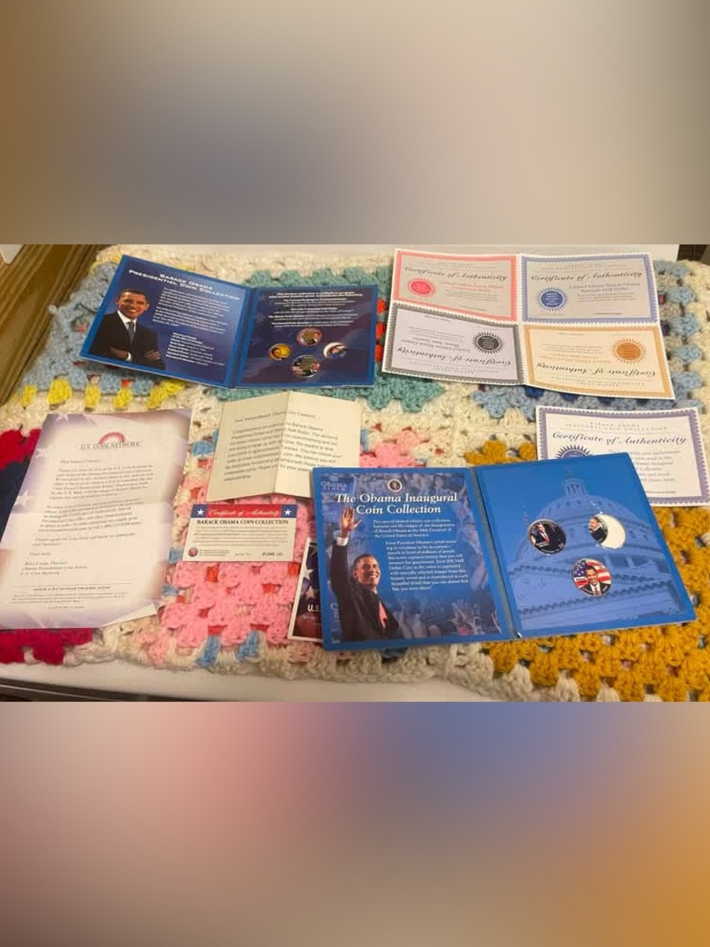 Blue Coin Presentation Booklet and Certificate Set